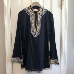 Tory Burch Embroidered Cotton Tunic size 4